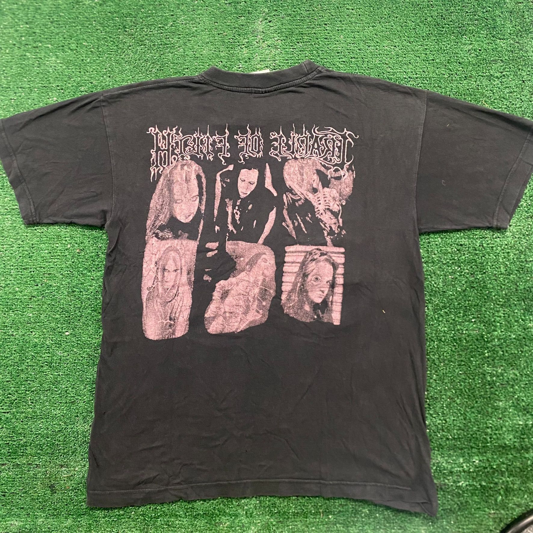Band Tees Vintage 90s Cradle of Filth Behind Satan Gothic Metal Band T Size US S / EU 44-46 / 1 - 6 Thumbnail
