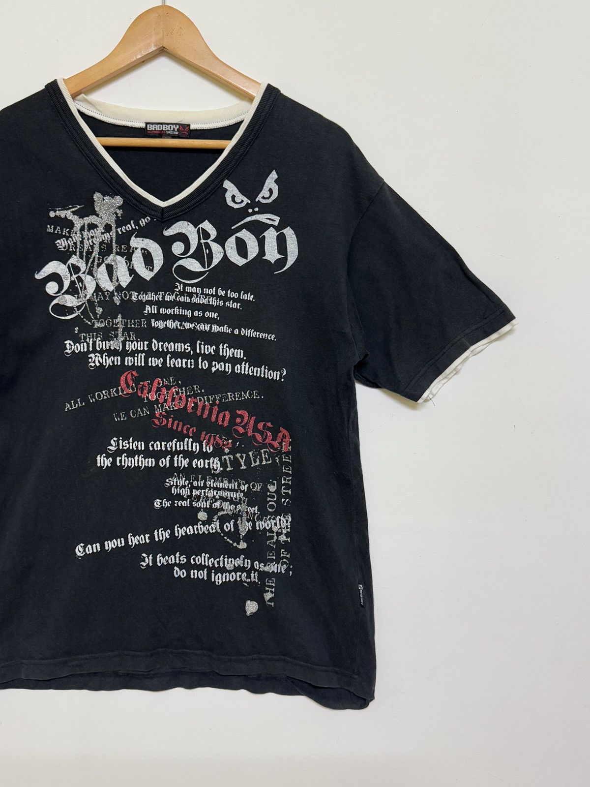 Hysteric Glamour Sick Y2K Bad Boy Diagonal Double Layer Poem Shirt Size US M / EU 48-50 / 2 - 4 Thumbnail