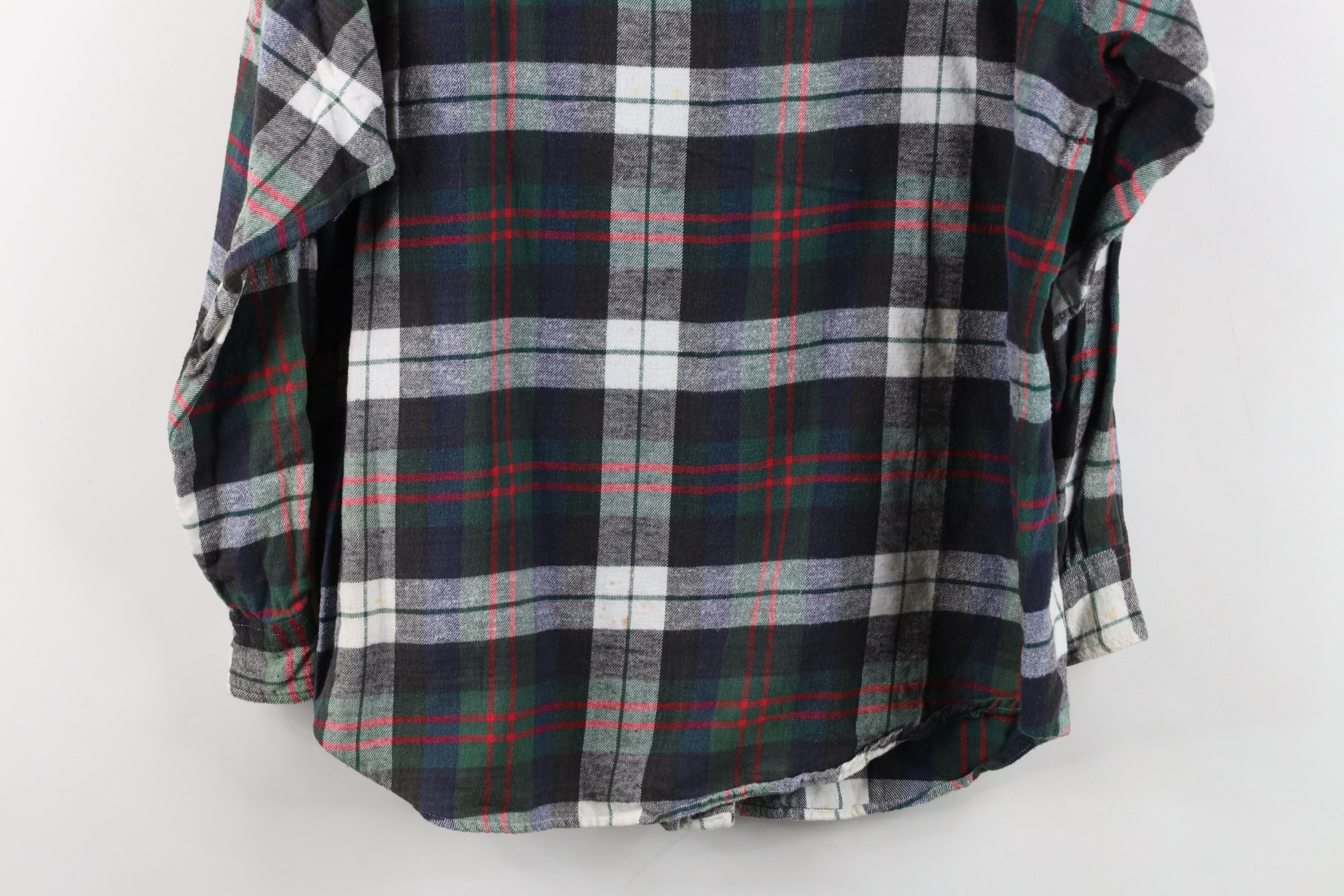 Vintage Vintage 90s Streetwear Flannel Collared Button Shirt Size L / US 10 / IT 46 - 16 Thumbnail