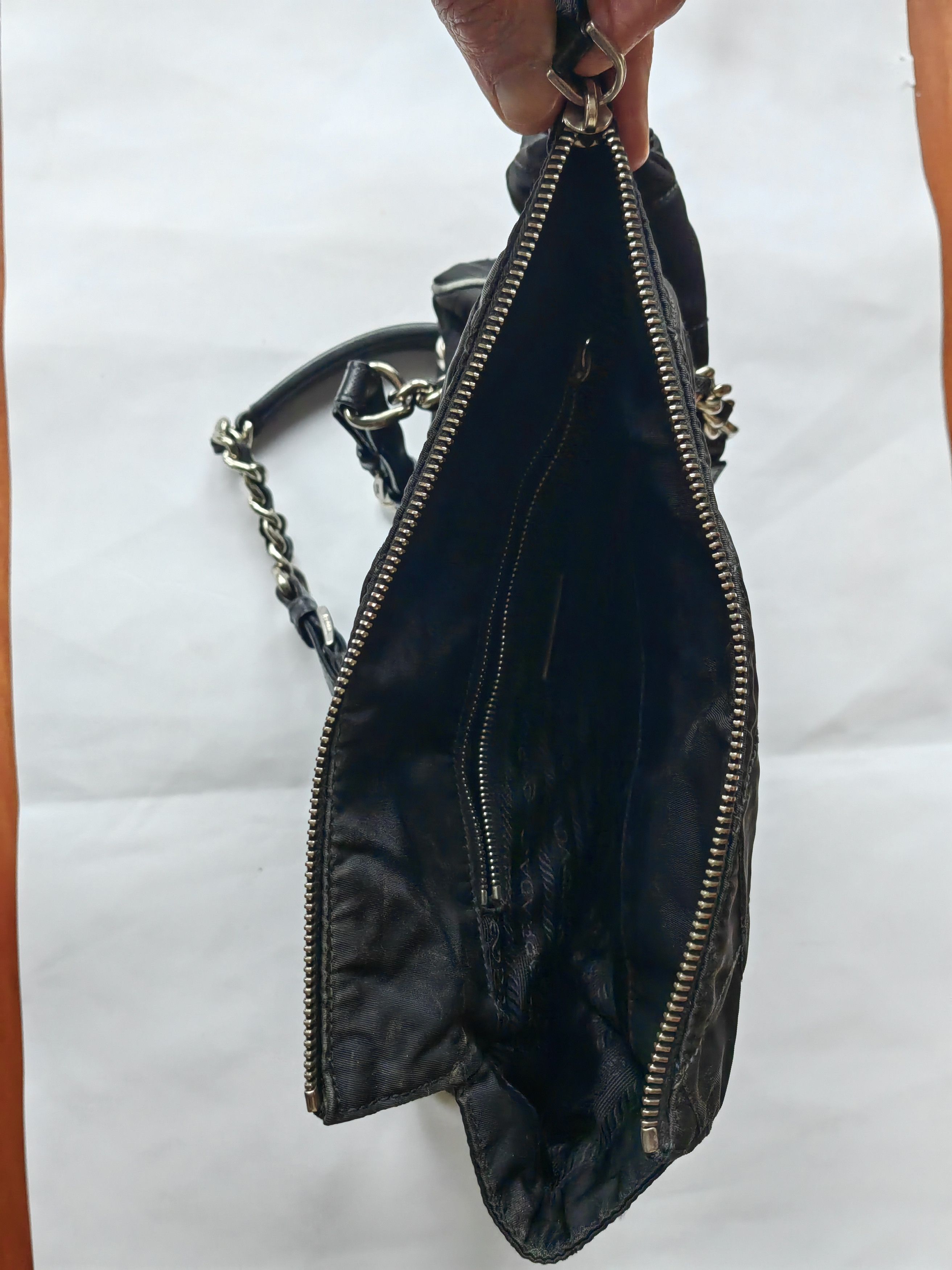 Prada Authentic Prada Shoulder Bag Nylon Chain Side Logo Black Size ONE SIZE - 2 Thumbnail
