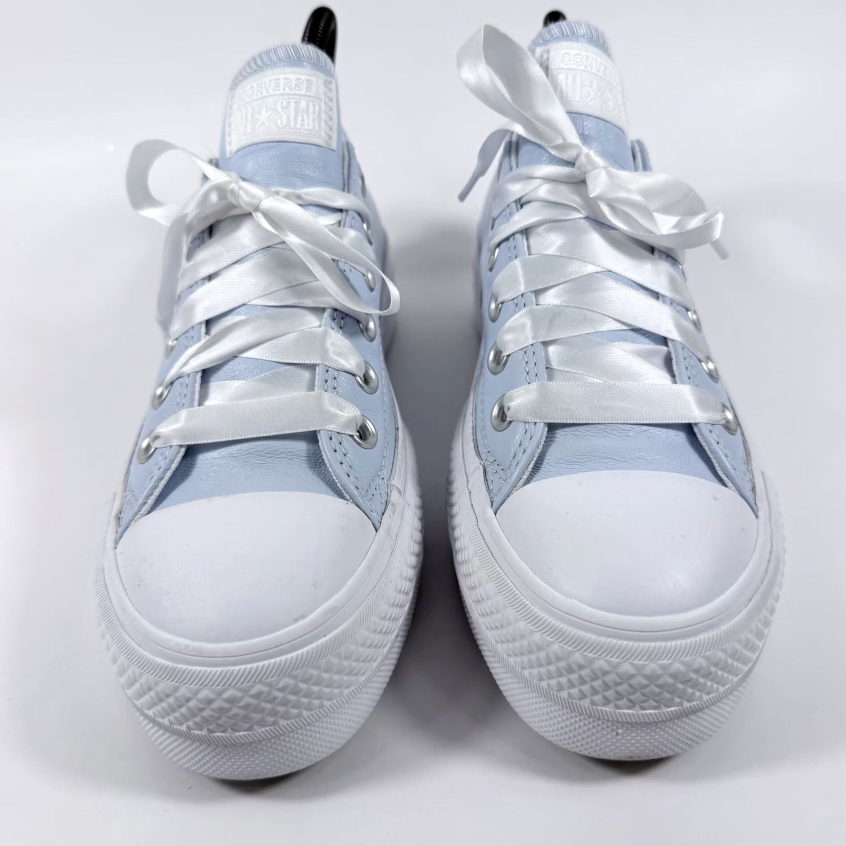 Converse Converse Platform Wedding Sneakers Women Blue/White Leather Low Top - 8, White, Leather, Sneakers, Platform, Wedding, Converse, Women, US8, EU39 Size M / US 6-8 / IT 42-44 - 4 Thumbnail