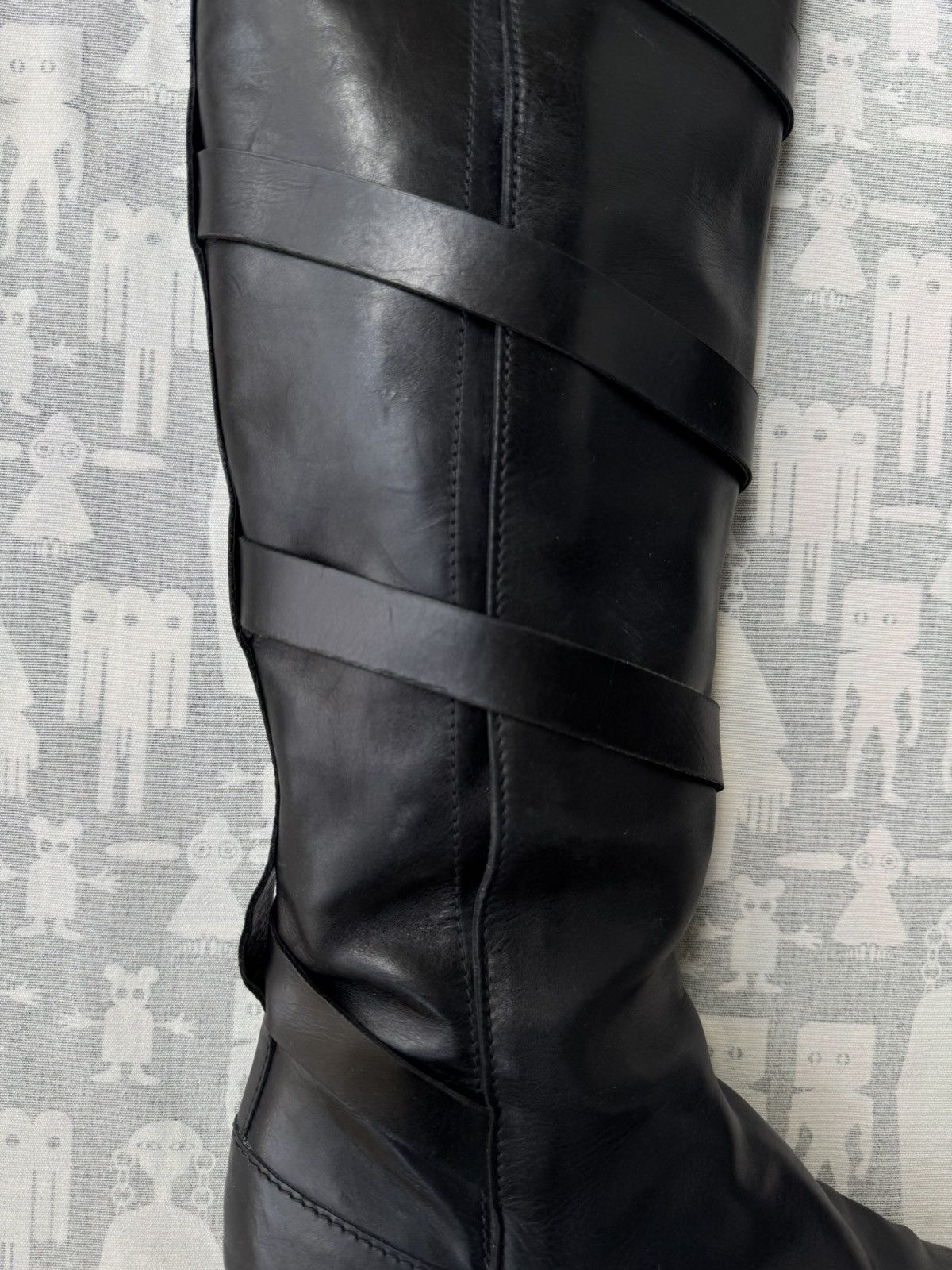 Veronique Branquinho Veronique Branquinho Wrap-Around Strap Leather Boots Size US 8 / IT 38 - 3 Thumbnail
