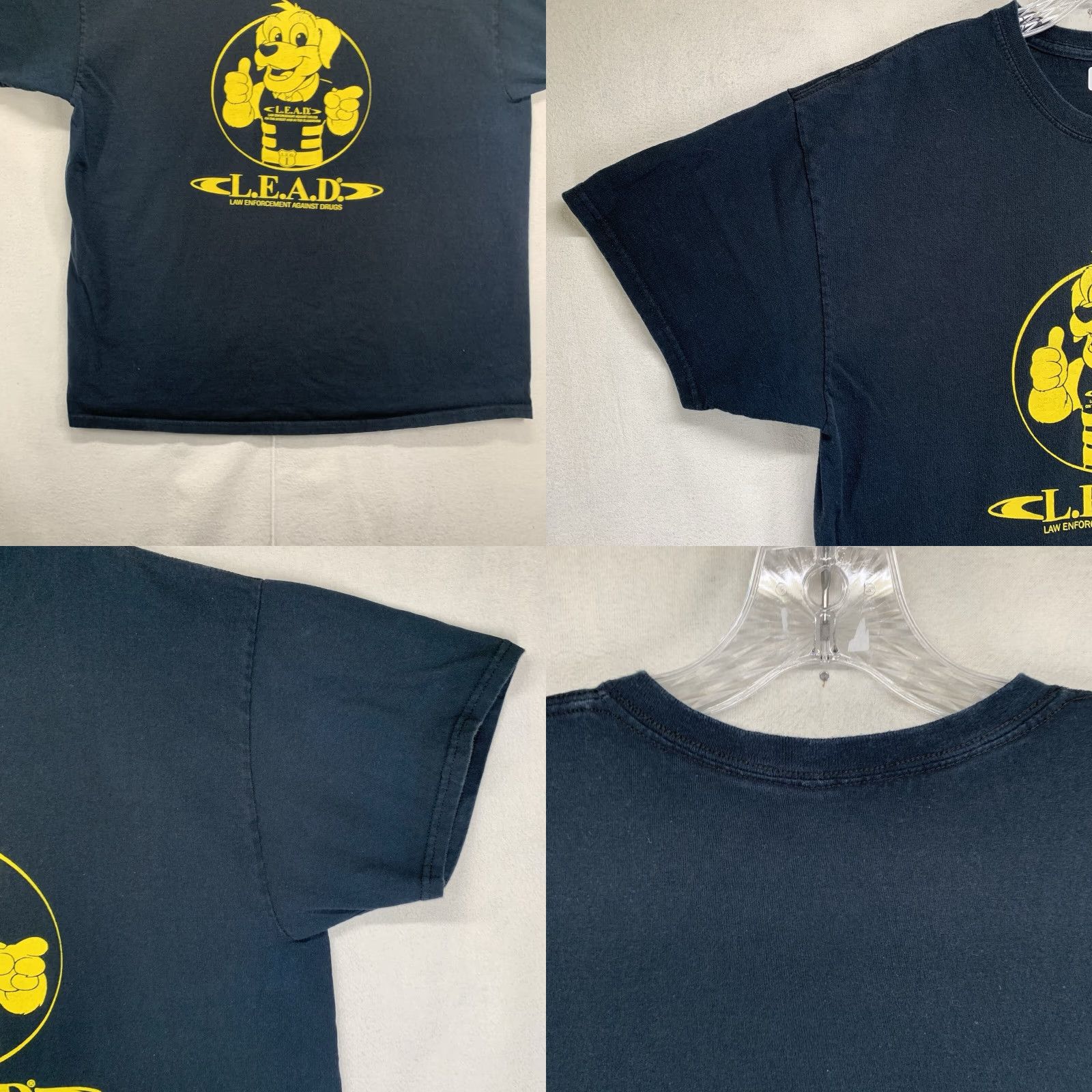 Vintage VINTAGE Dare LEAD T-Shirt Unisex Adults Large Black 90s Retro Drug Resistance Crime Dog Logo Size US L / EU 52-54 / 3 - 8 Thumbnail