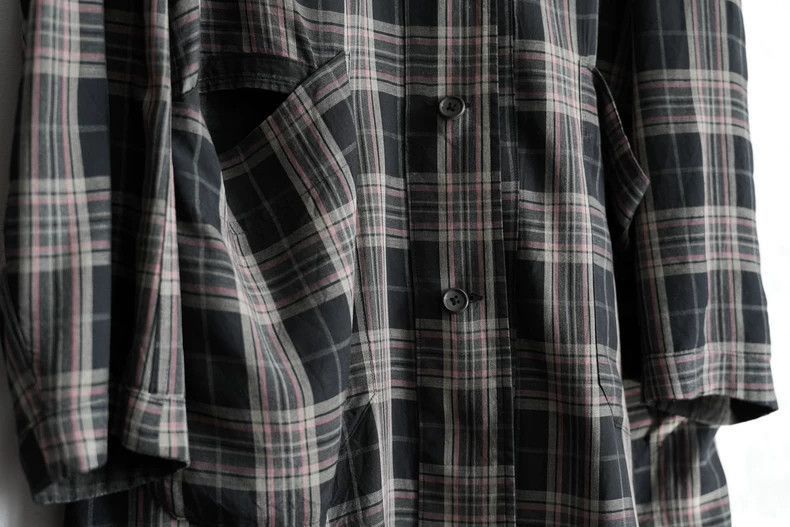 Yohji Yamamoto Yohji Yamamoto Yohji Yamamoto Long Plaid Coat 00SS Size US L / EU 52-54 / 3 - 6 Thumbnail
