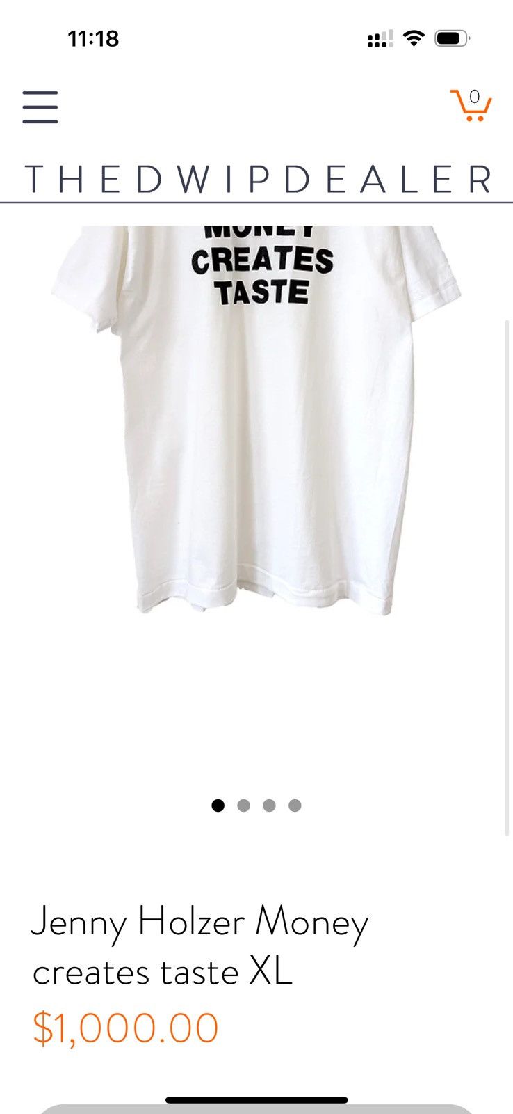 Vintage Vintage Jenny Holzer ‘Money Creates Taste’ Tee-Shirt XL Size US XL / EU 56 / 4 - 8 Thumbnail