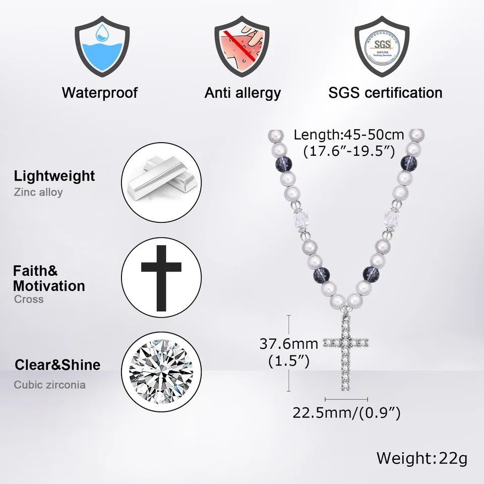 Jewelry × Vintage Crystal Cross Pendant Necklaces Size ONE SIZE - 5 Thumbnail