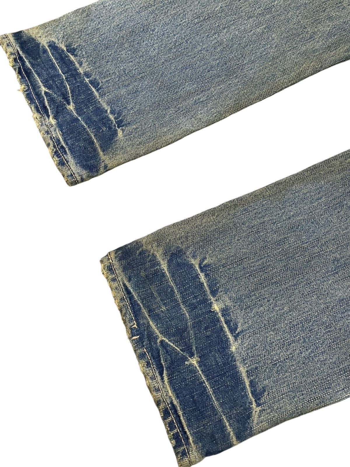 Japanese Brand Archive PPFM Pierced Mud Wash Double Waist Distressed Jeans Size US 31 - 14 Thumbnail