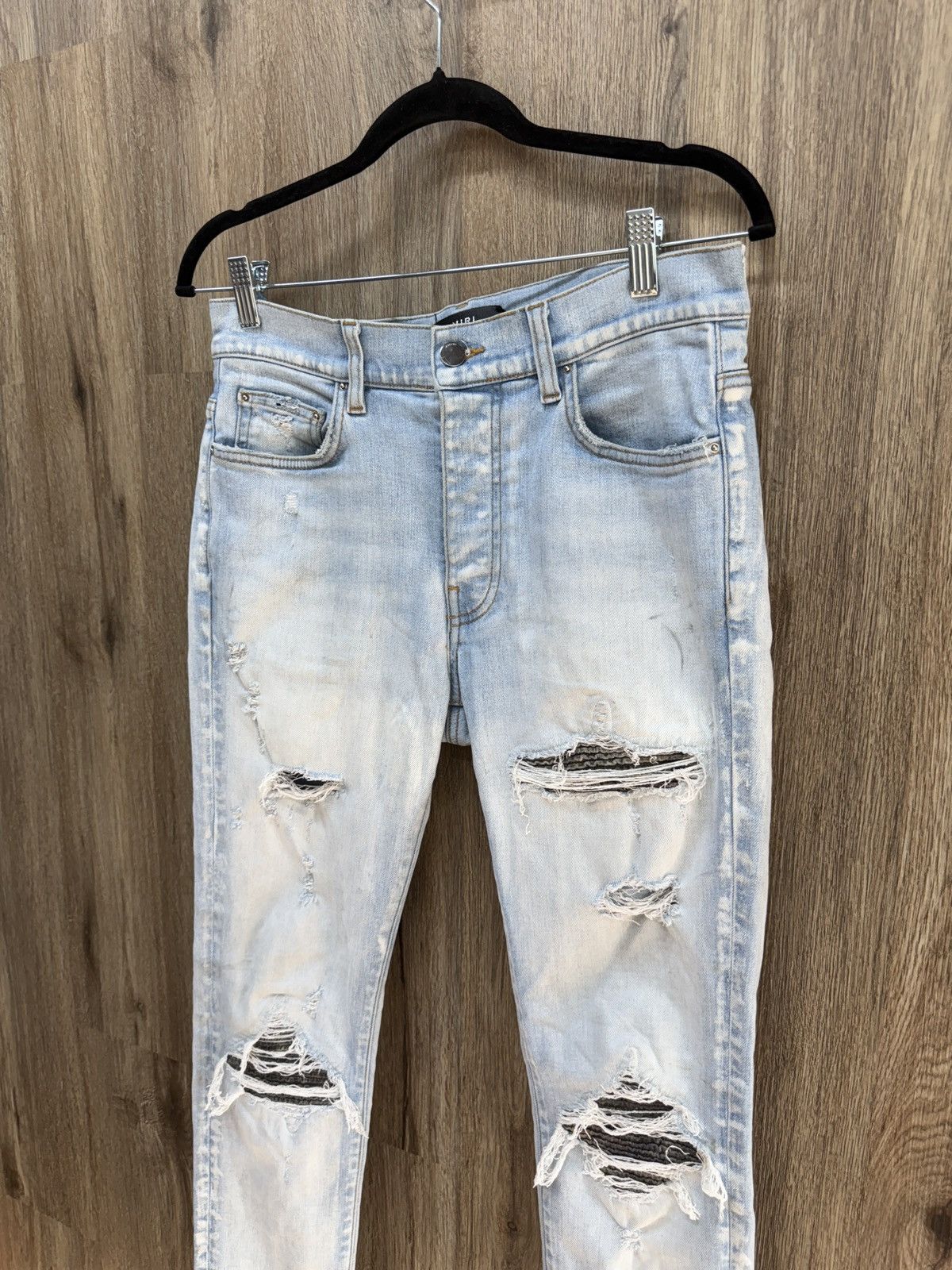 Amiri Amiri Blue MX1 Camo Denim Jeans Size US 31 - 4 Thumbnail