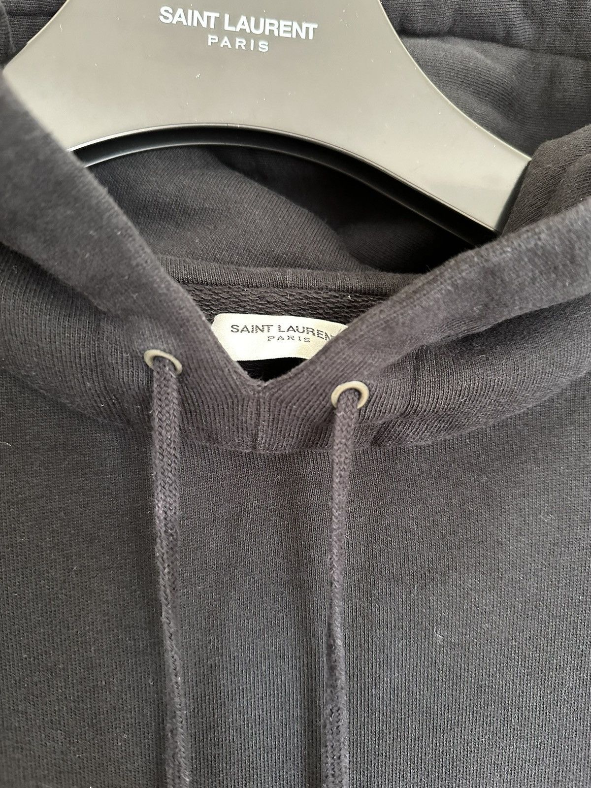 Saint Laurent Paris $990 🤑 Saint Laurent Rive Gauche logo black hoodie Small Size US S / EU 44-46 / 1 - 18 Thumbnail