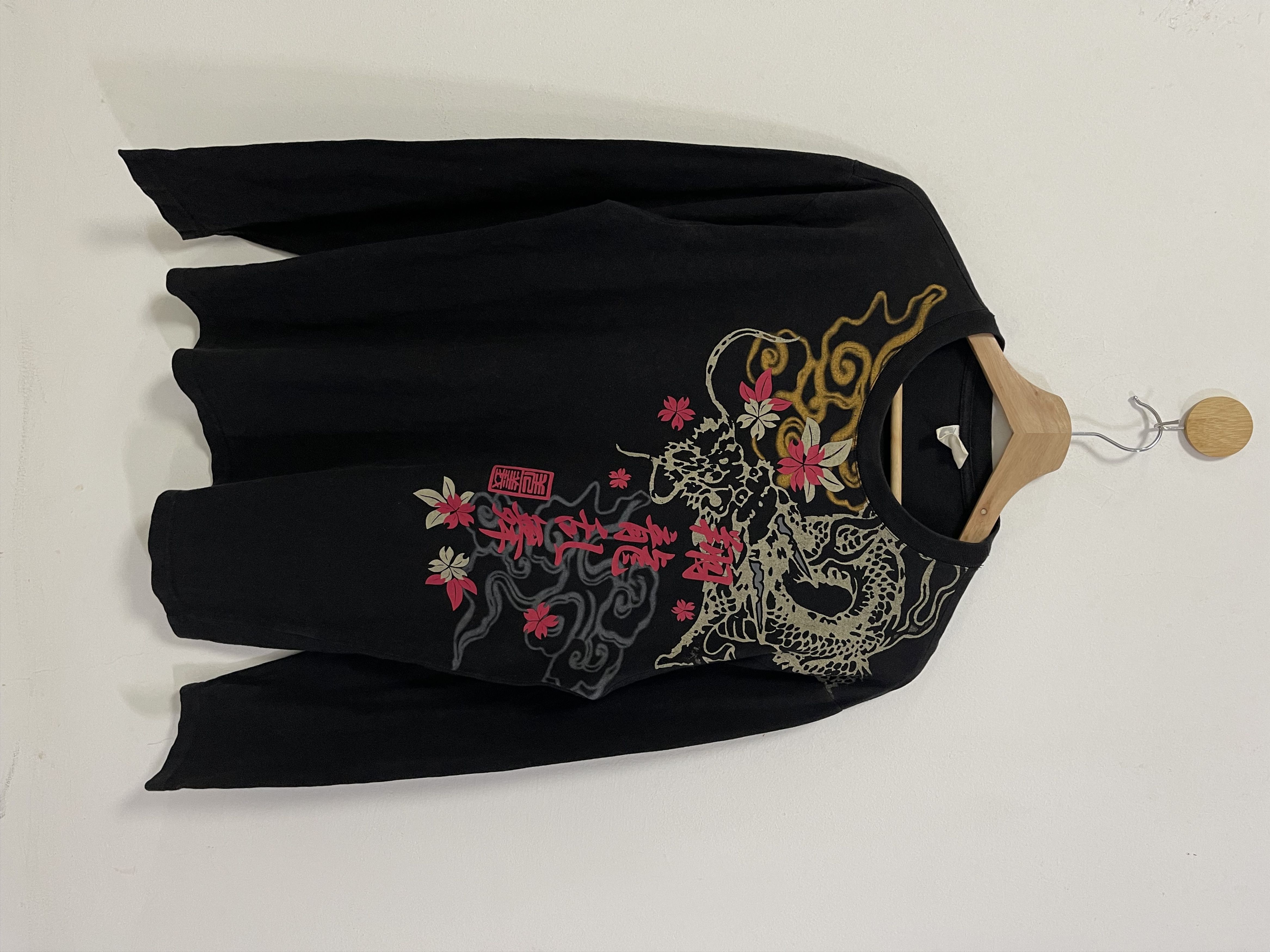 Dragonfly × Japanese Brand × Vintage Vintage Dragonfly Sakura Japan Design Long Sleeve Size US S / EU 44-46 / 1 - 1 Thumbnail