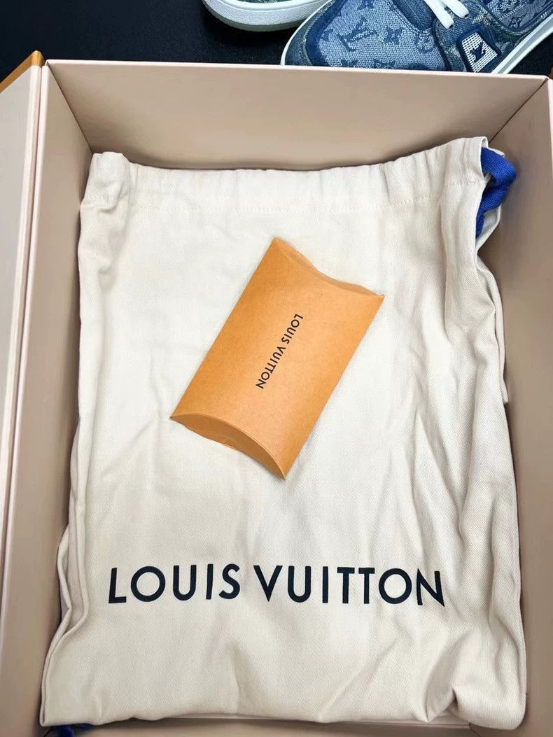 Louis Vuitton LV Trainer Blue Denim Sneakers-2508 Size US 7.5 / EU 40-41 - 8 Thumbnail