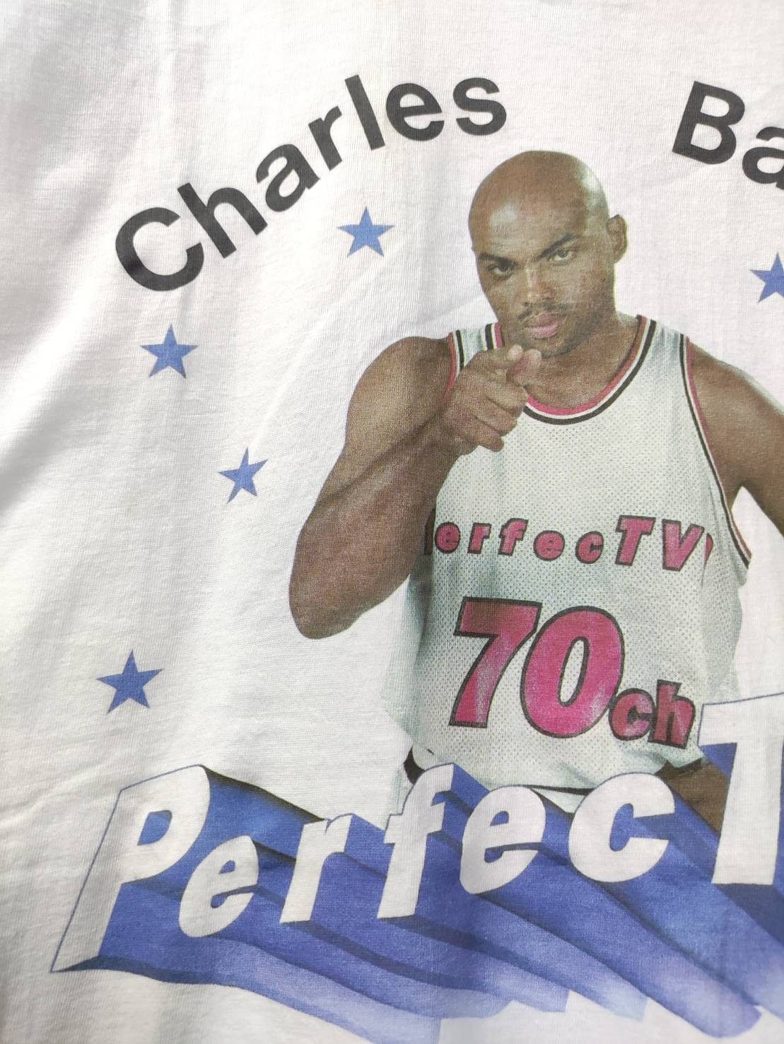 NBA Vtg 90's Charles Barkley Perfect TV Promo T-Shirt Size US L / EU 52-54 / 3 - 4 Thumbnail