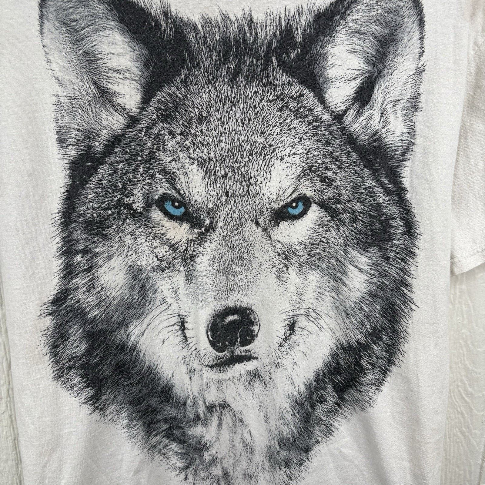 Fruit Of The Loom Vintage 90’s White Wolf Wilderness Shirt Size Medium Size US M / EU 48-50 / 2 - 2 Thumbnail