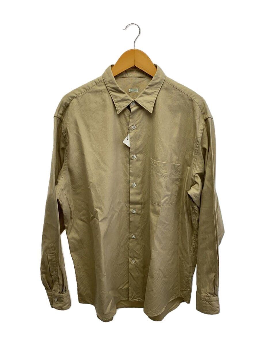 A.PRESSE Beige Cotton Long-sleeved Shirt Size US L / EU 52-54 / 3 - 1 Thumbnail