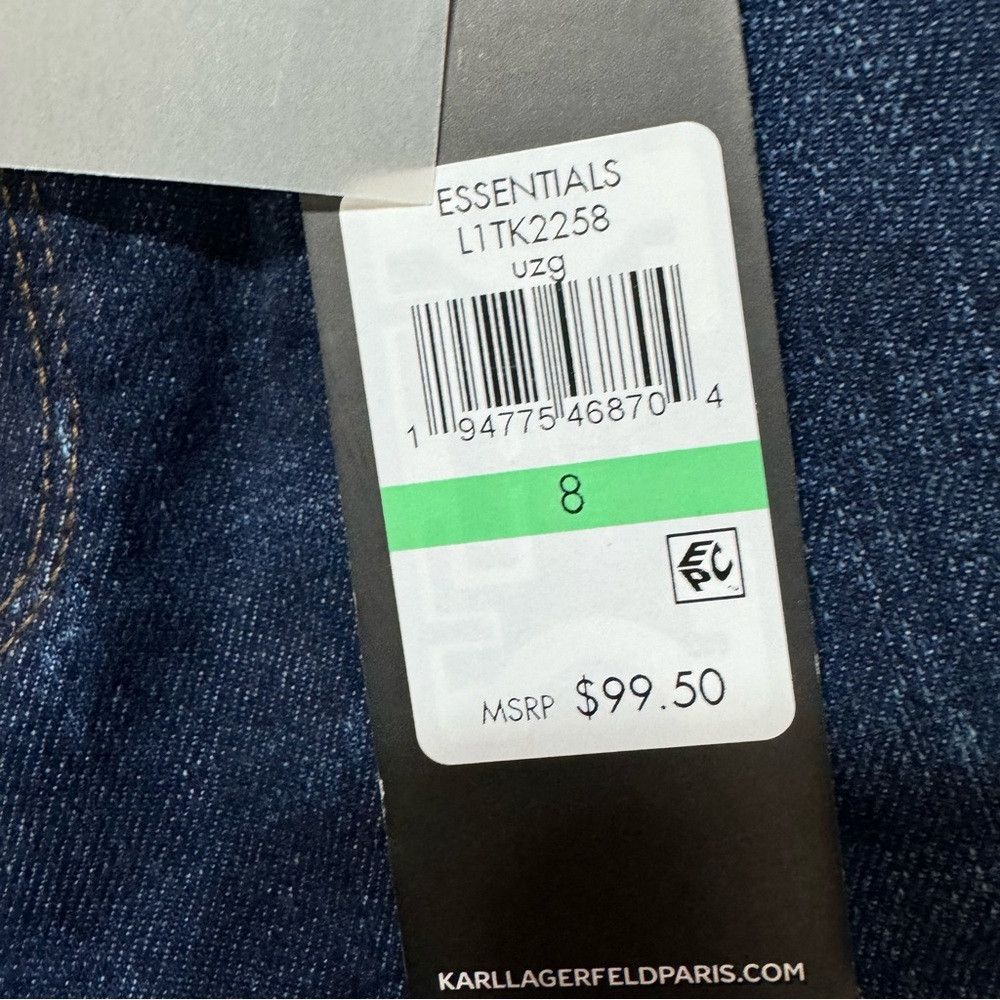 Karl Lagerfeld NWT New $100 Karl Lagerfeld Paris Contrast Logo Taping Jean Size 30" / US 8 / IT 44 - 7 Thumbnail