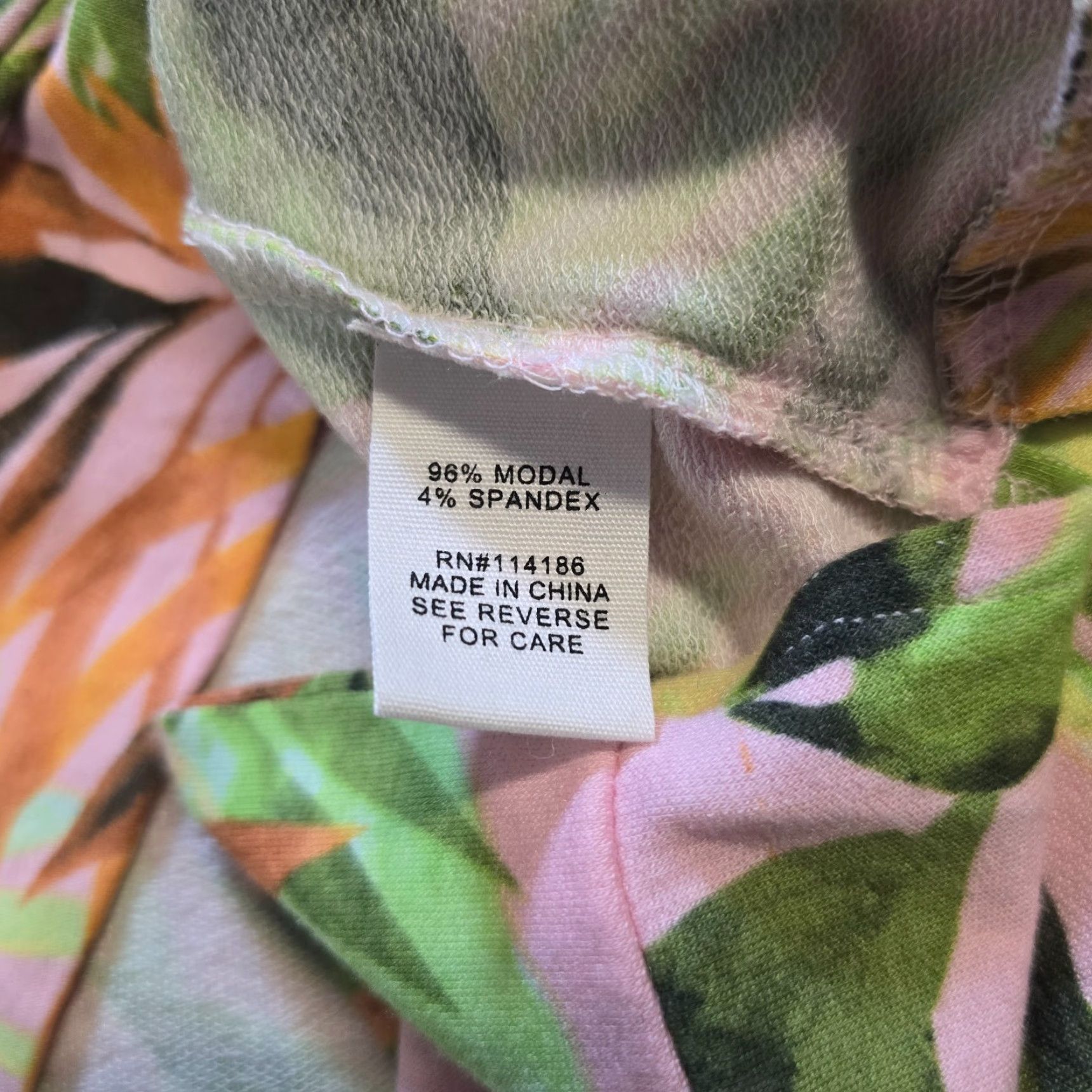 Vintage Adyson Parker Top Womens Size S Pink Green Tropical Long Sleeve Soft Casual Knit Modal Spandex Regular Womens Top Size S / US 4 / IT 40 - 7 Thumbnail