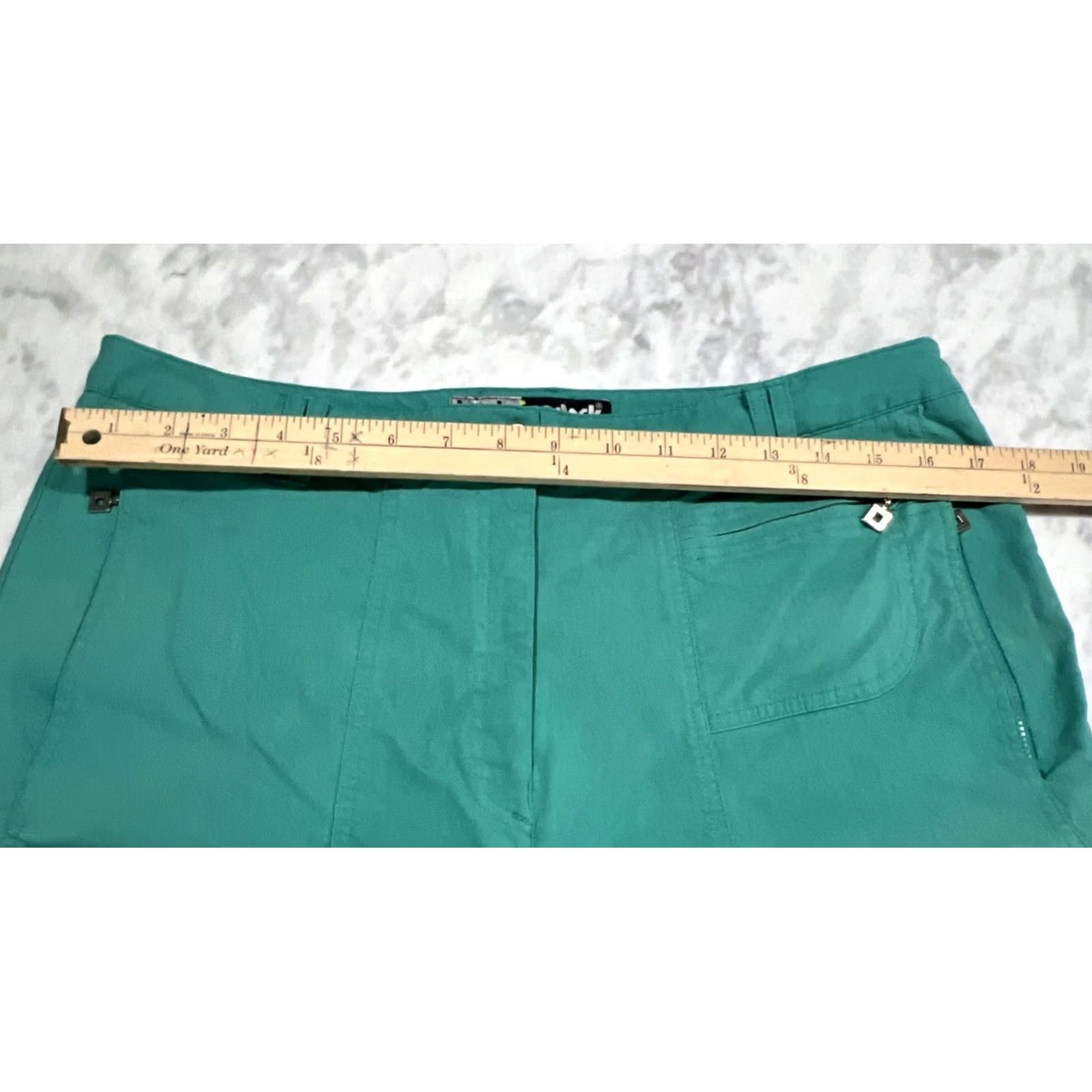 Vintage VINTAGE: No Jamie Sadock Stretch Shorts Women 14 Green Golf Pickleball Pockets Designer Shirt? Size 36" / US 14 / IT 50 - 4 Thumbnail