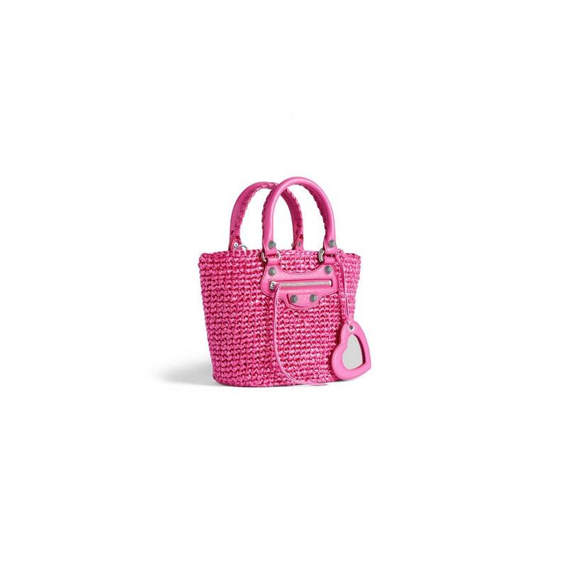 Balenciaga o1tr1nto0526 Size: OS / Le Cagole Small Panier Bag in Pink Size ONE SIZE - 2 Thumbnail
