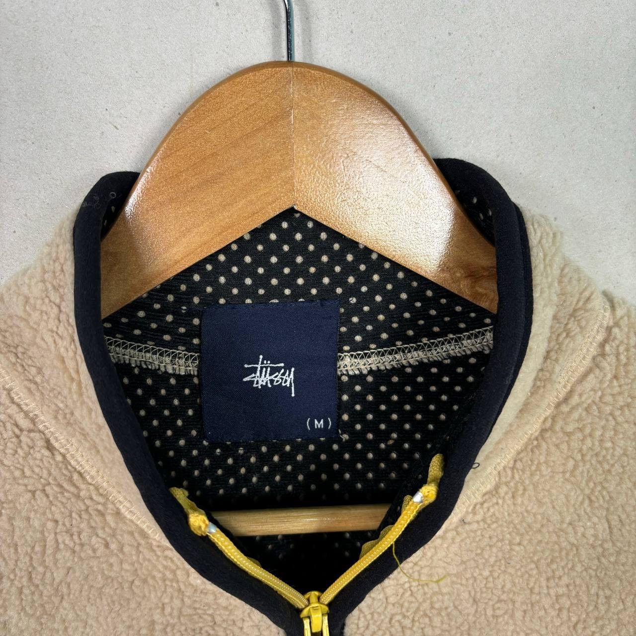 Stussy Vintage Stussy Sherpa Fleece Jacket Beige Zip Size M Size US M / EU 48-50 / 2 - 4 Thumbnail