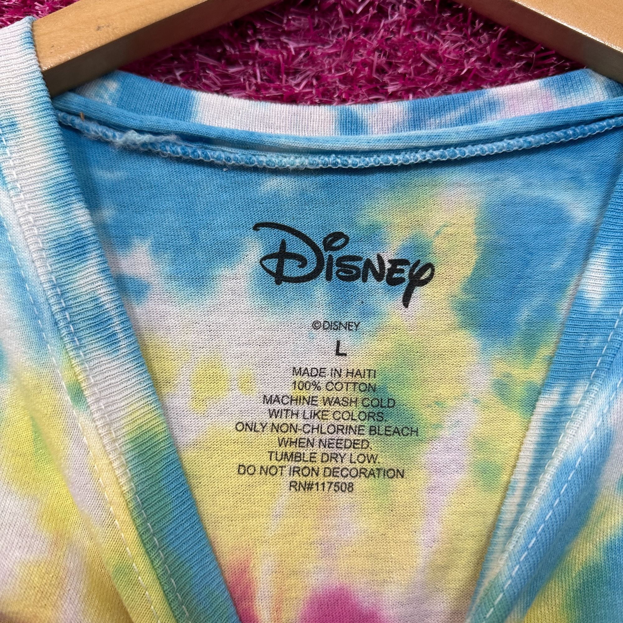 Disney Stitch Ohana Means Family Lilo & Stitch Disney Tie Dye L Size US L / EU 52-54 / 3 - 4 Thumbnail