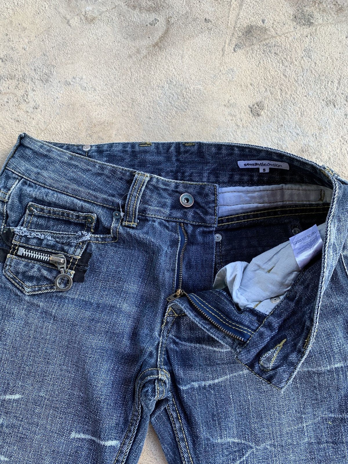 Japanese Brand × Le Grande Bleu (L.G.B.) × semanticdesign Semantic Design Flare Jeans Distressed Denim Size US 30 / EU 46 - 12 Thumbnail