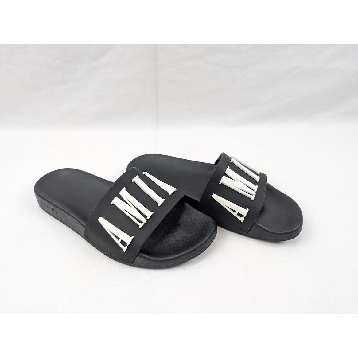Amiri o1rshd1 Logo Pool Slide Slipper in Black/White Size US 7 / EU 40 - 13 Thumbnail