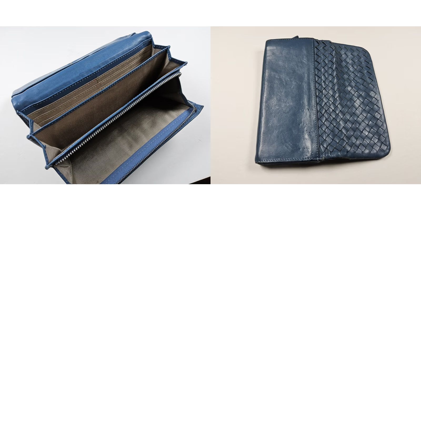 Vintage MIC Wallet Women Blue Leather Full Size Leather Wallet Snap RF 7.5x4 Size ONE SIZE - 8 Thumbnail