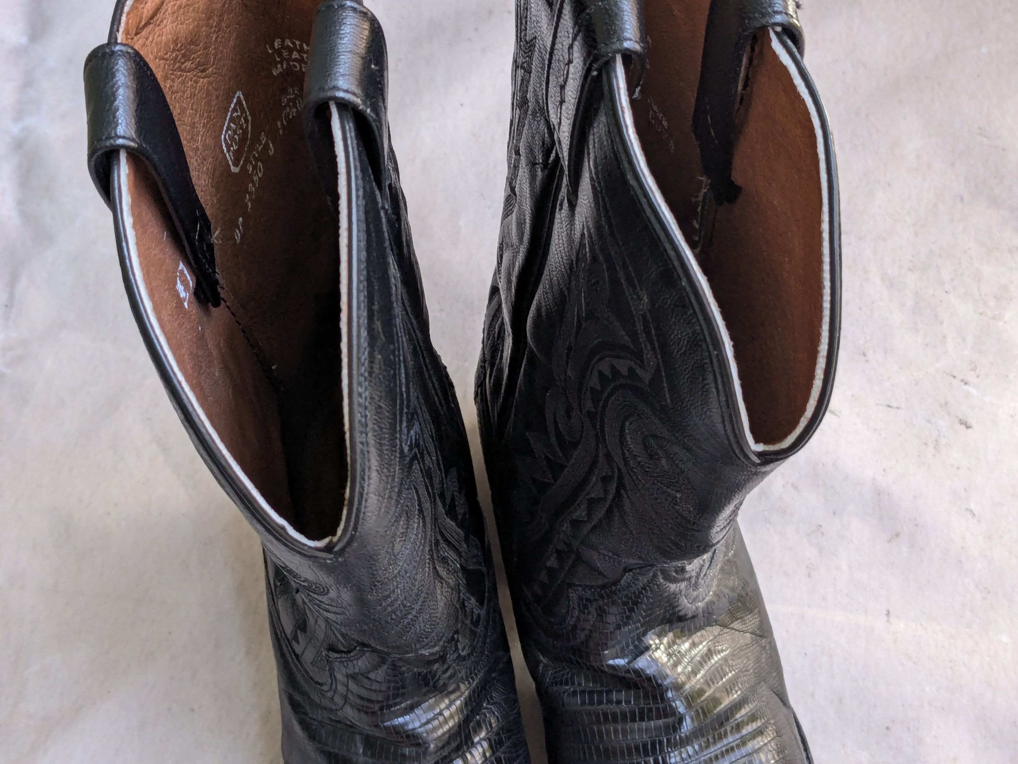 Dan Post Dan Post Cowboy Boots Lizard Black 10.5 D USA Western Size US 10.5 / EU 43-44 - 5 Thumbnail
