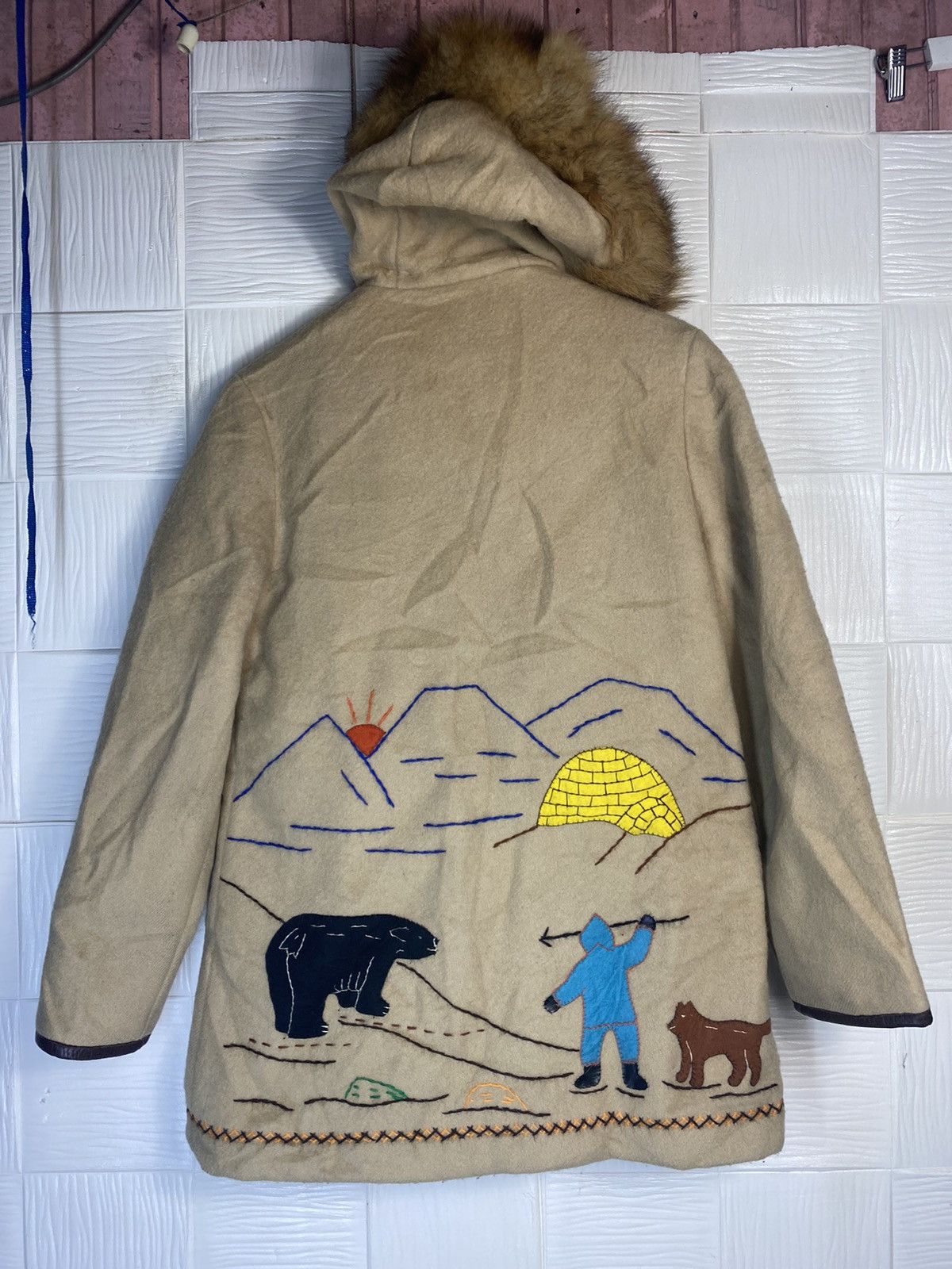 If Six Was Nine VINTAGE JAMES BAY MFG. INC. ARCTIC SCENE WOOL PARKA Size M / US 6-8 / IT 42-44 - 10 Thumbnail