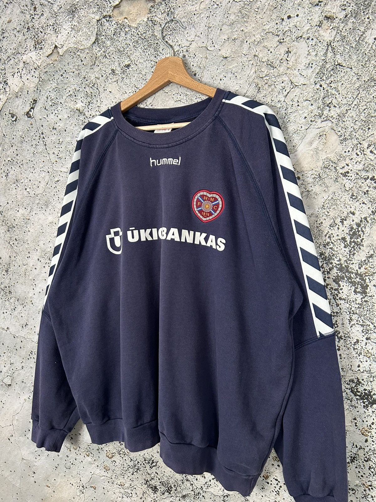 Hummel × Vintage Vintage Heart Of Midlothian FC Soccer Crewneck Football 90s Size US XL / EU 56 / 4 - 2 Thumbnail