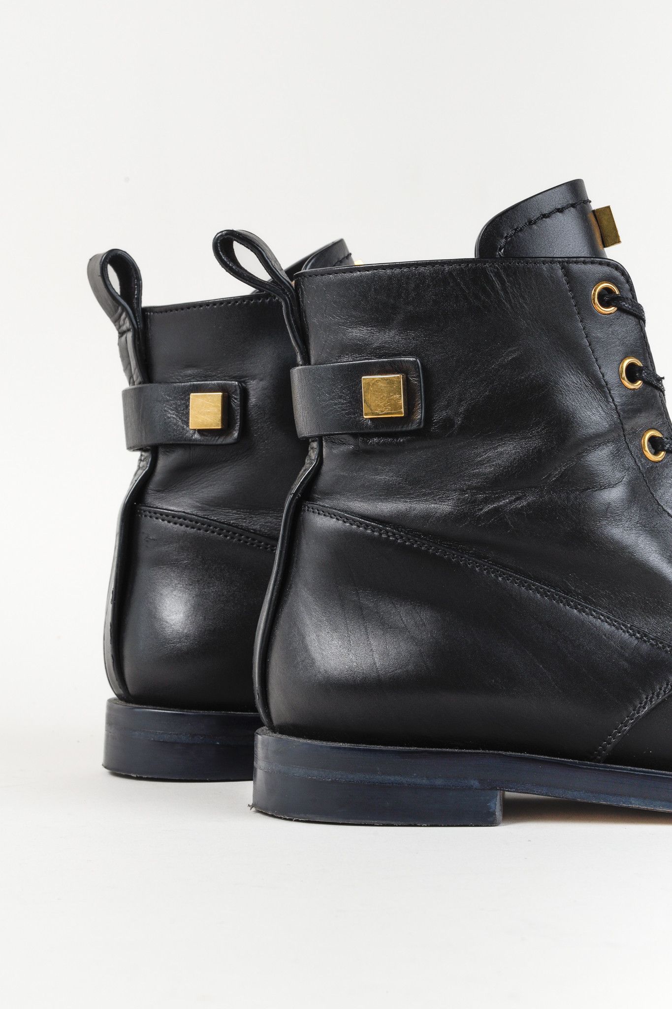 Stuart Weitzman Stuart Weitzman Black Leather Ryder Boot Size US 7 / IT 37 - 7 Thumbnail
