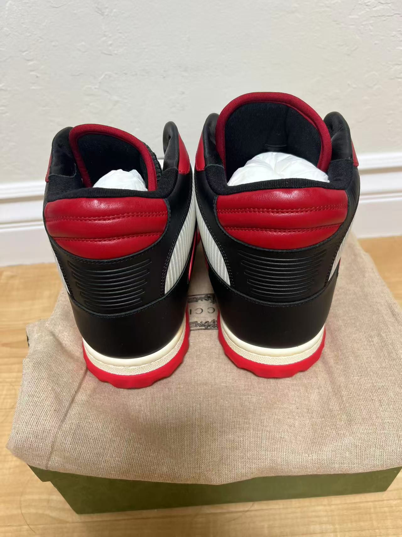 Gucci men Gucci MAC80 High Black White Red Size US 10.5 / EU 43-44 - 5 Thumbnail