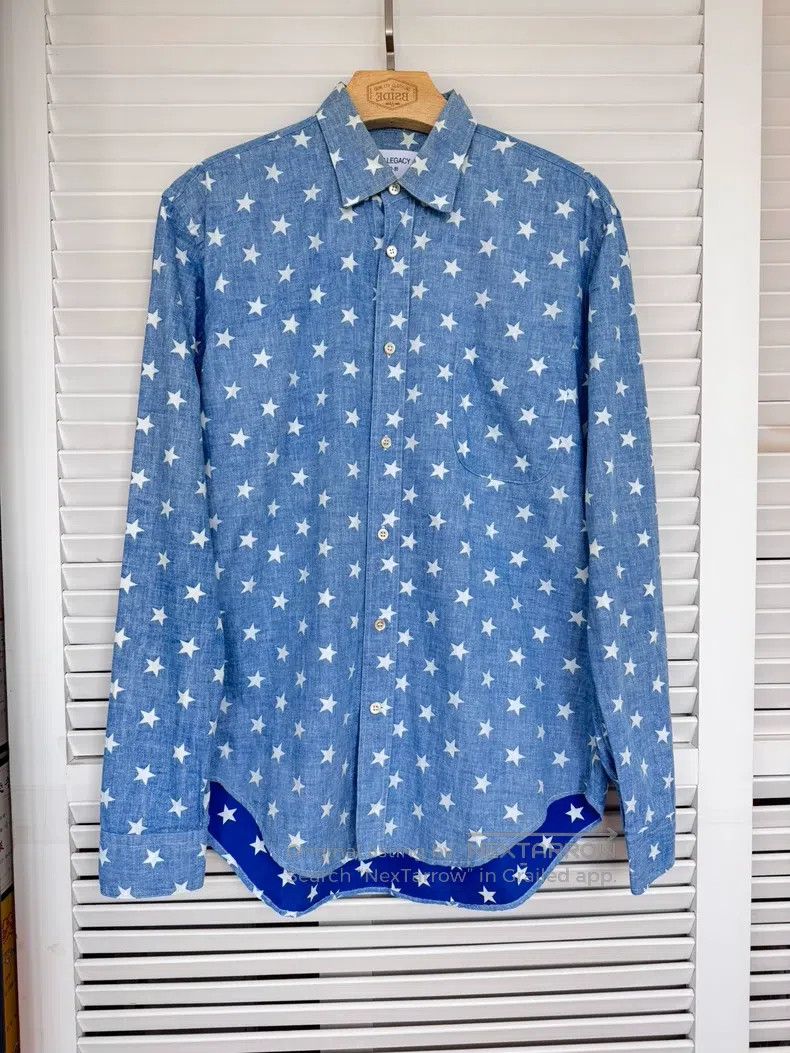 Our Legacy Our Legacy Classic White Star Blue Underneath Shirt Size US M / EU 48-50 / 2 - 1 Thumbnail