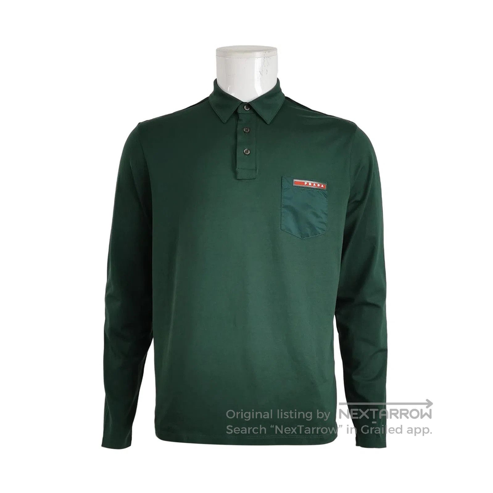 Prada Prada Logo Long Sleeve Polo Shirt . | Grailed