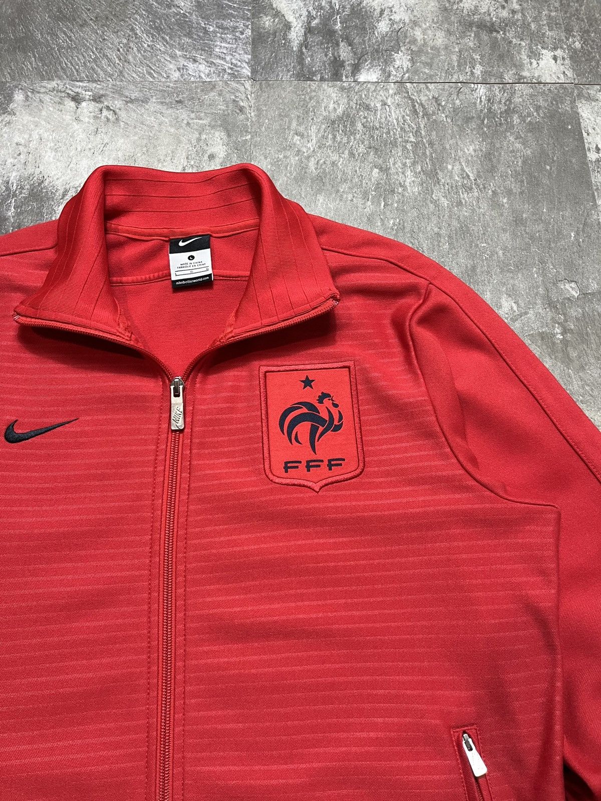 Nike Nike France 2012 2013 Football Y2k Sweatshirt Track top Size US L / EU 52-54 / 3 - 4 Thumbnail