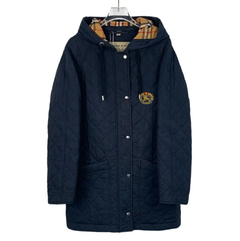 Burberry Burberry Quilted Cotton Jacket in Dark Blue Size XS / US 0-2 / IT 36-38 - 1 Thumbnail