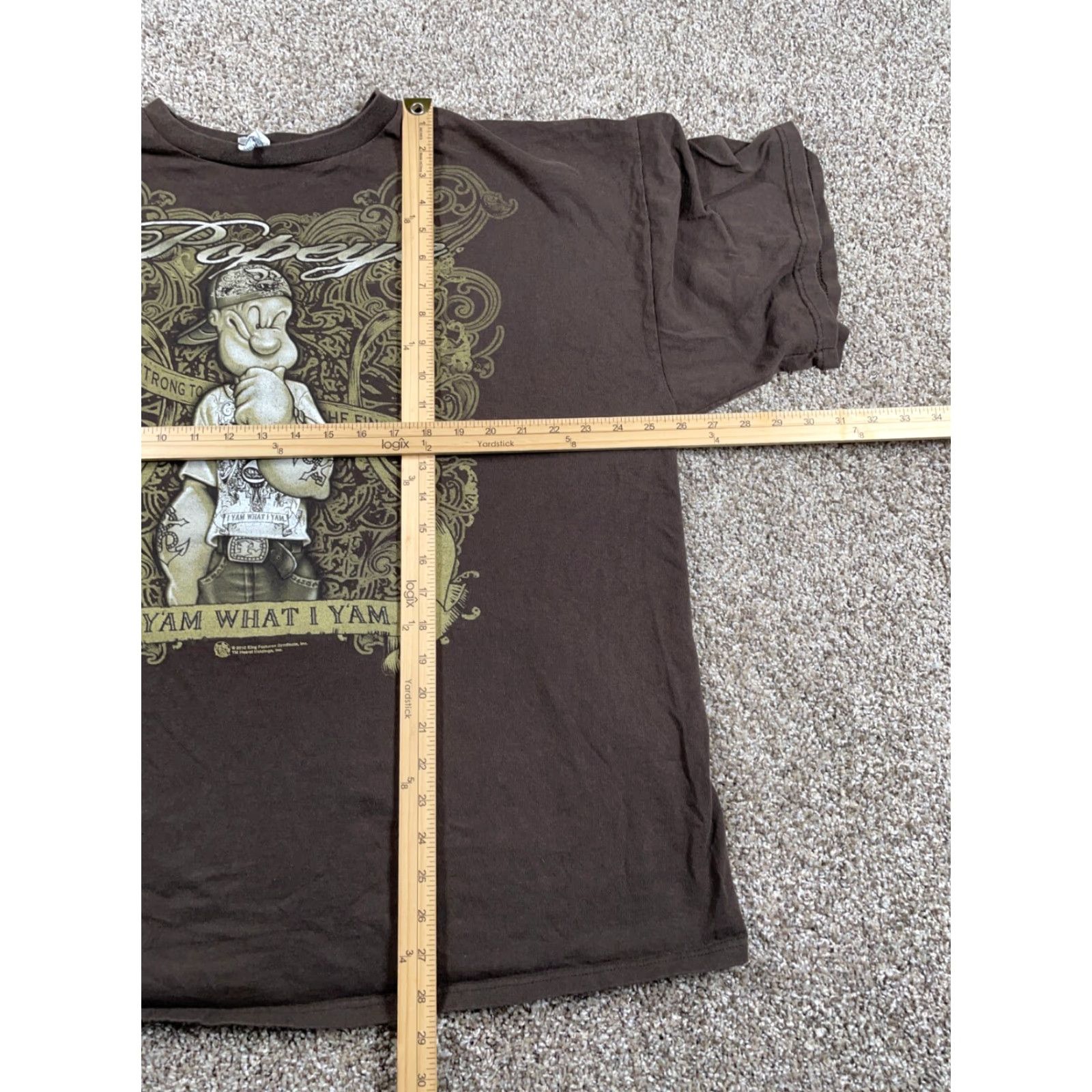 Delta VINTAGE Popeye T-Shirt 3XL Brown Graphic Print Adult Men Hip Hop 2010s Delta Shirt Size US XXL / EU 58 / 5 - 5 Thumbnail