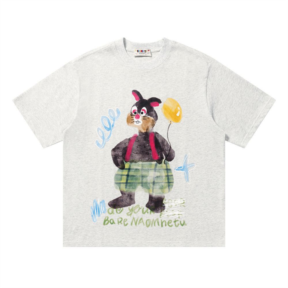 Japanese Brand Men's Hip-Hop Style T-Shirt with Creative Cartoon Print Size US M / EU 48-50 / 2 - 1 Thumbnail