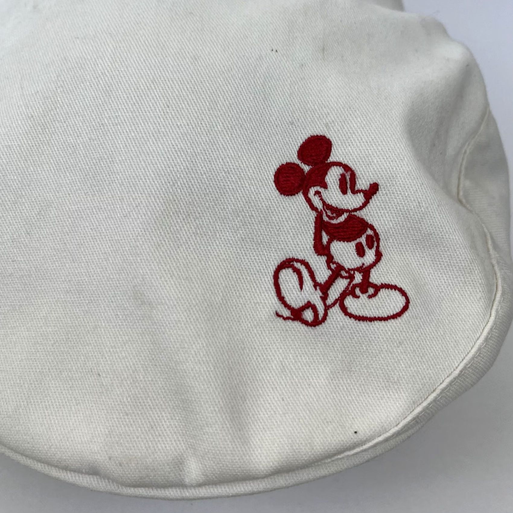 Disney VINTAGE Walt Disney Productions Hat Cap Mens XL White Mickey Mouse Newsboy USA Size ONE SIZE - 3 Thumbnail
