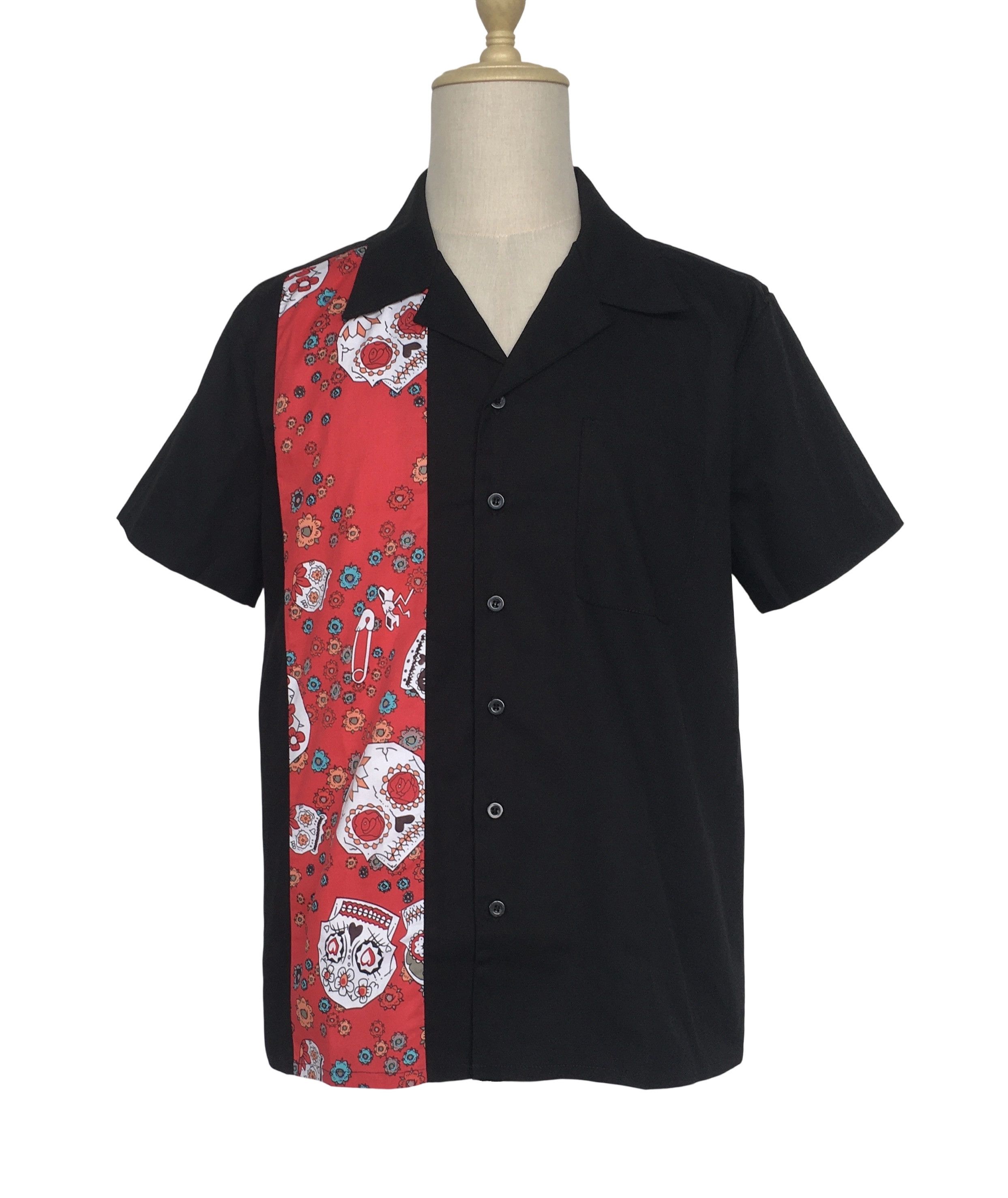 Other Short Sleeve Button Down Men Shirts Skull Red Size US L / EU 52-54 / 3 - 1 Thumbnail