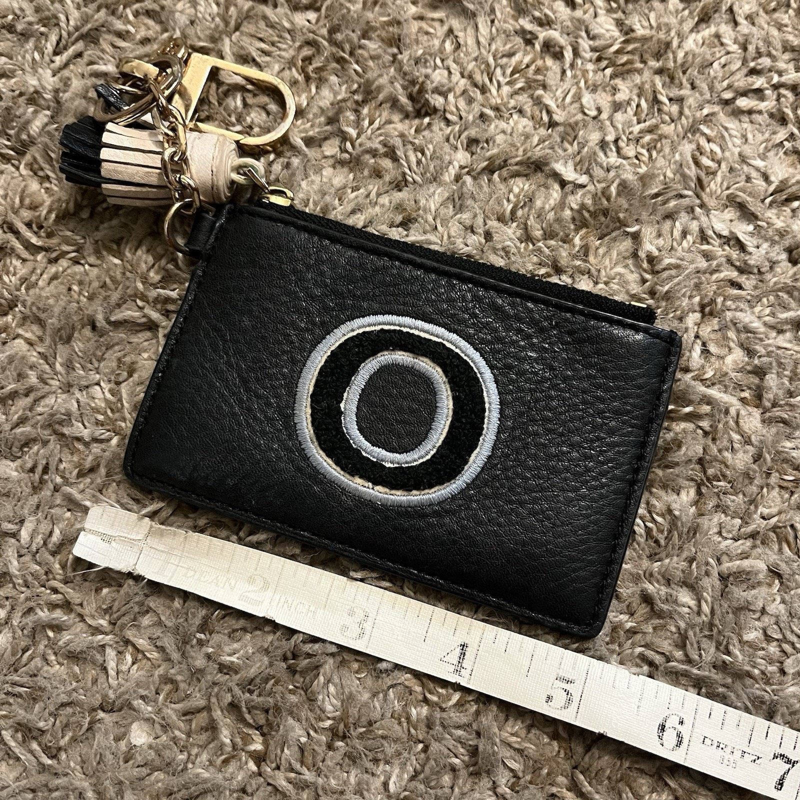 Tory Burch Tory Burch Navy Blue Tumbled Leather Monogram Thin Wallet Size ONE SIZE - 5 Thumbnail