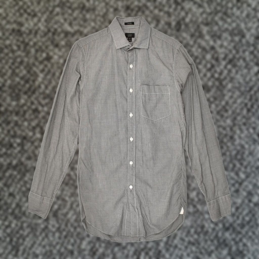 J.Crew J. CREW Mens Ludlow Shirt XS Grey Check Cotton Size US XS / EU 42 / 0 - 1 Thumbnail
