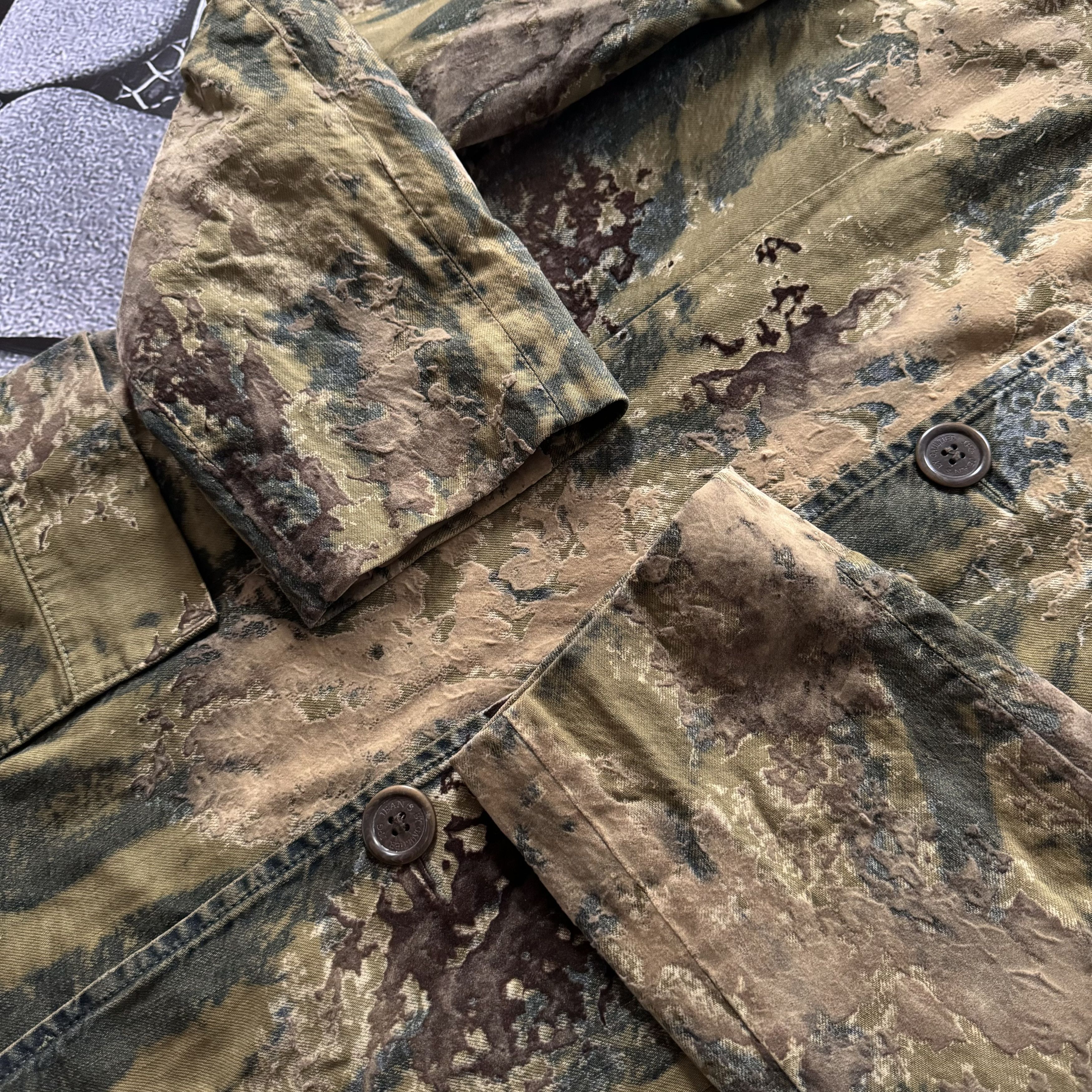 Jean Paul Gaultier × Vintage JEAN PAUL GAULTIER ARCHIVE CAMO SUEDE BLAZER VINTAGE JACKET Size US M / EU 48-50 / 2 - 9 Thumbnail