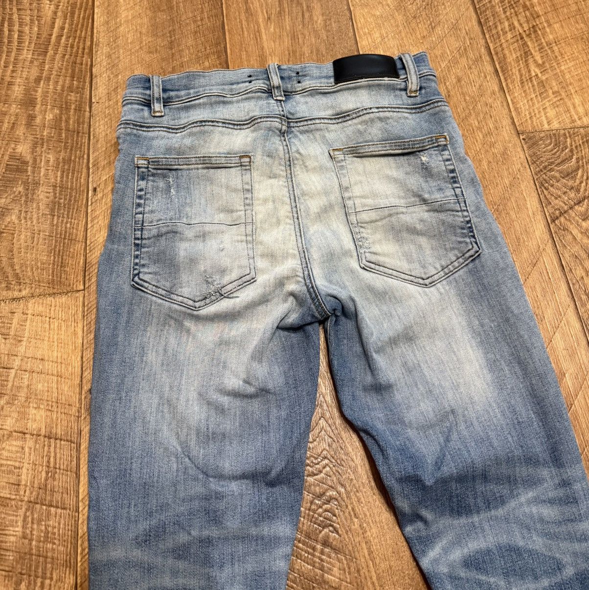 Amiri Amiri Ripped Light Blue Jeans Slim Fit Denim Pants Size US 31 - 17 Thumbnail
