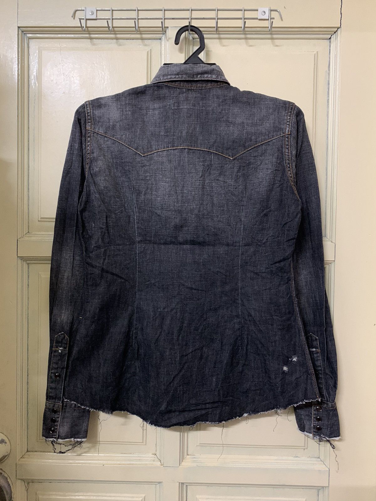 Ralph Lauren 💥Ralph Lauren Western Distressed Denim Black Size S / US 4 / IT 40 - 3 Thumbnail