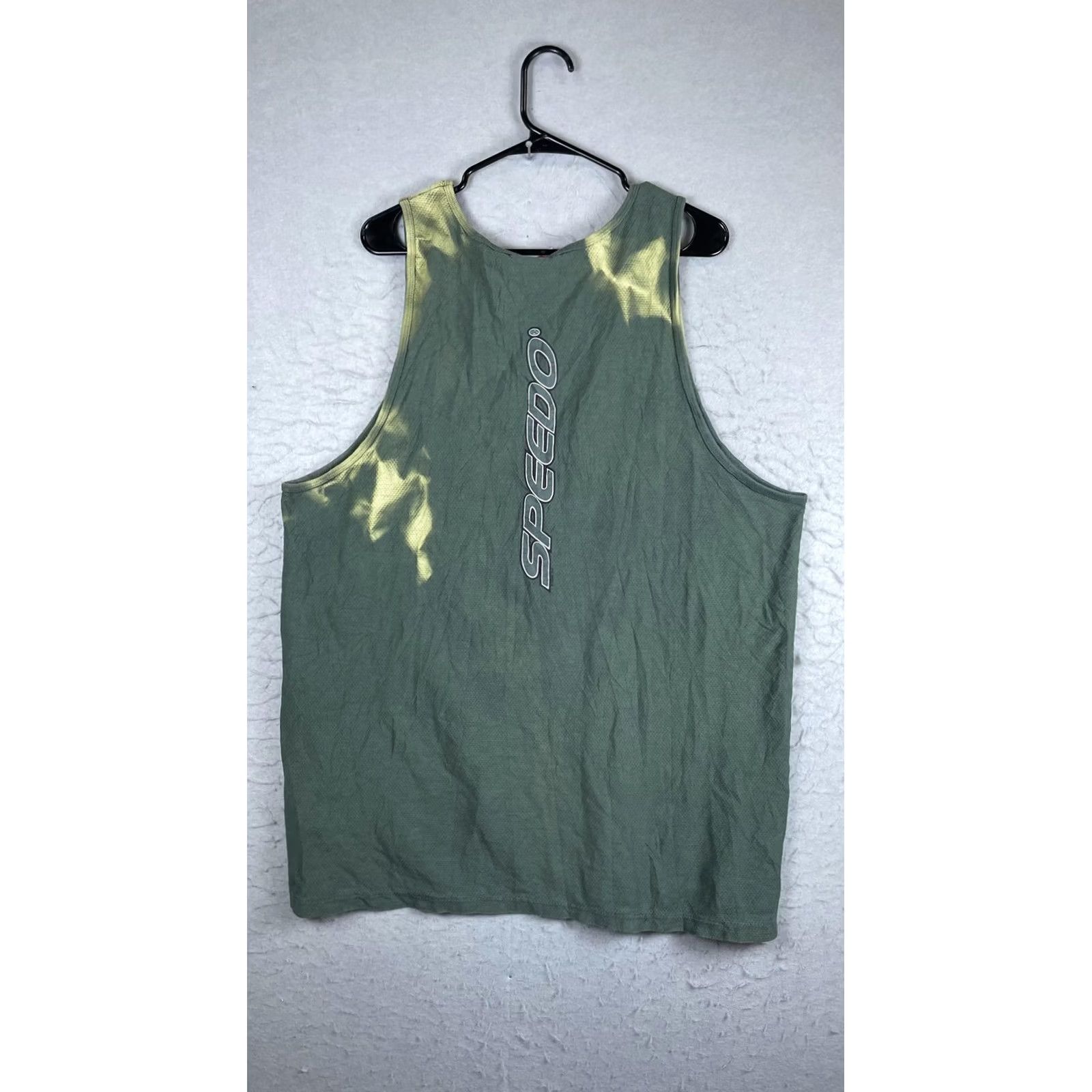 Speedo Speedo Mens 2XL Green Tank Top Sleeveless Athletic Swim Beach Cotton USA Size US XXL / EU 58 / 5 - 6 Thumbnail