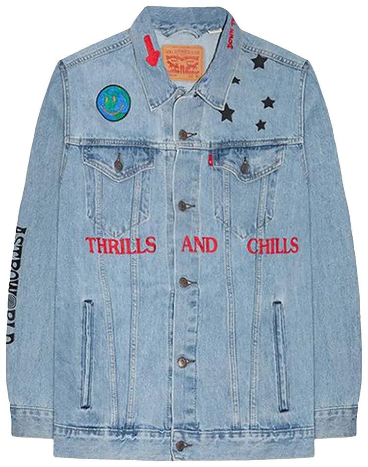 Travis Scott 🔥 RARE Travis Scott Astroworld Levis Denim Jacket - NEW Size US M / EU 48-50 / 2 - 1 Thumbnail