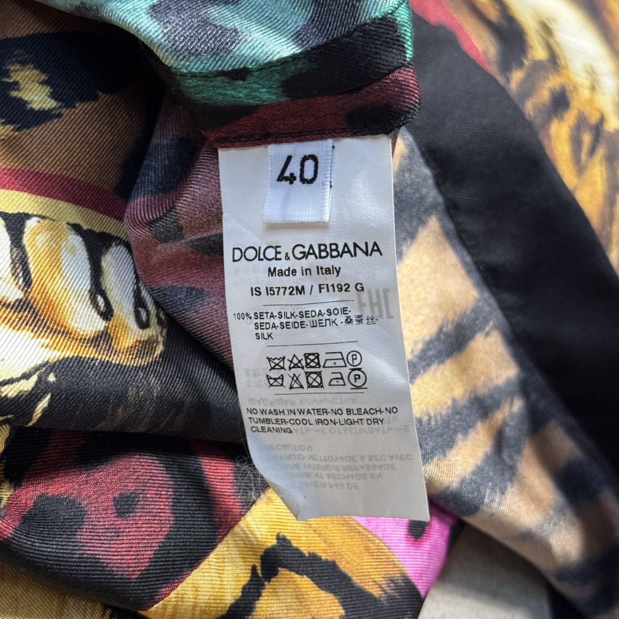 Dolce & Gabbana Dolce&Gabbana Tiger Leopard Color Block Shirts Size US M / EU 48-50 / 2 - 7 Thumbnail