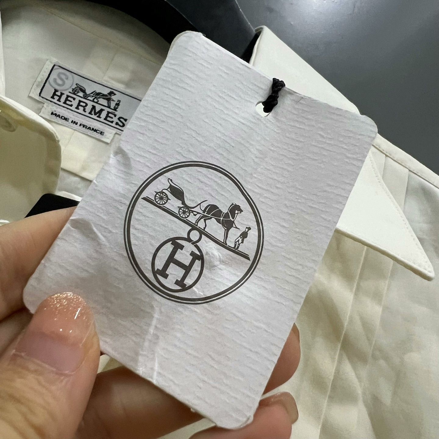 Hermes HERMES Off-White Paneled Shirt Size US M / EU 48-50 / 2 - 5 Thumbnail