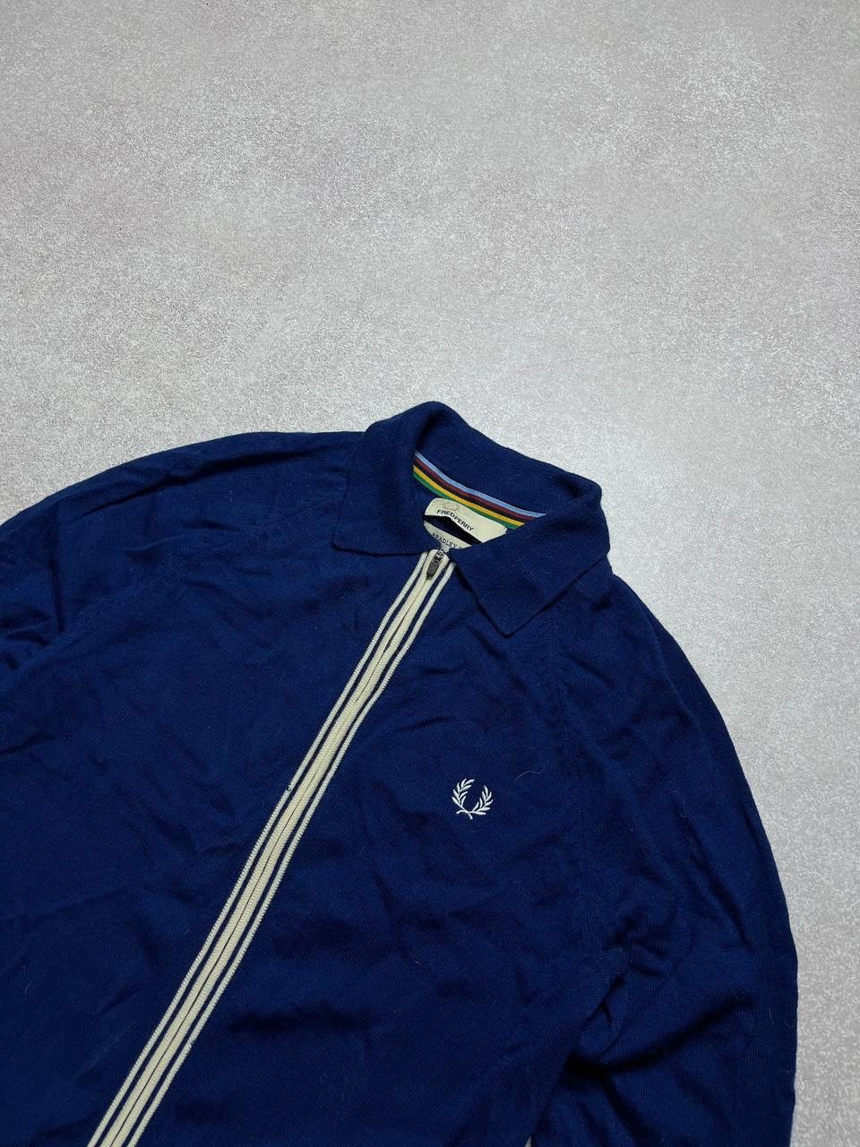 Fred Perry × Vintage Vintage Fred Perry Bradley Wiggins Wool Zip Sweater S Size US S / EU 44-46 / 1 - 2 Thumbnail